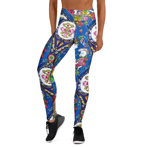 Galactic Masquerade on a Yoga Leggings
