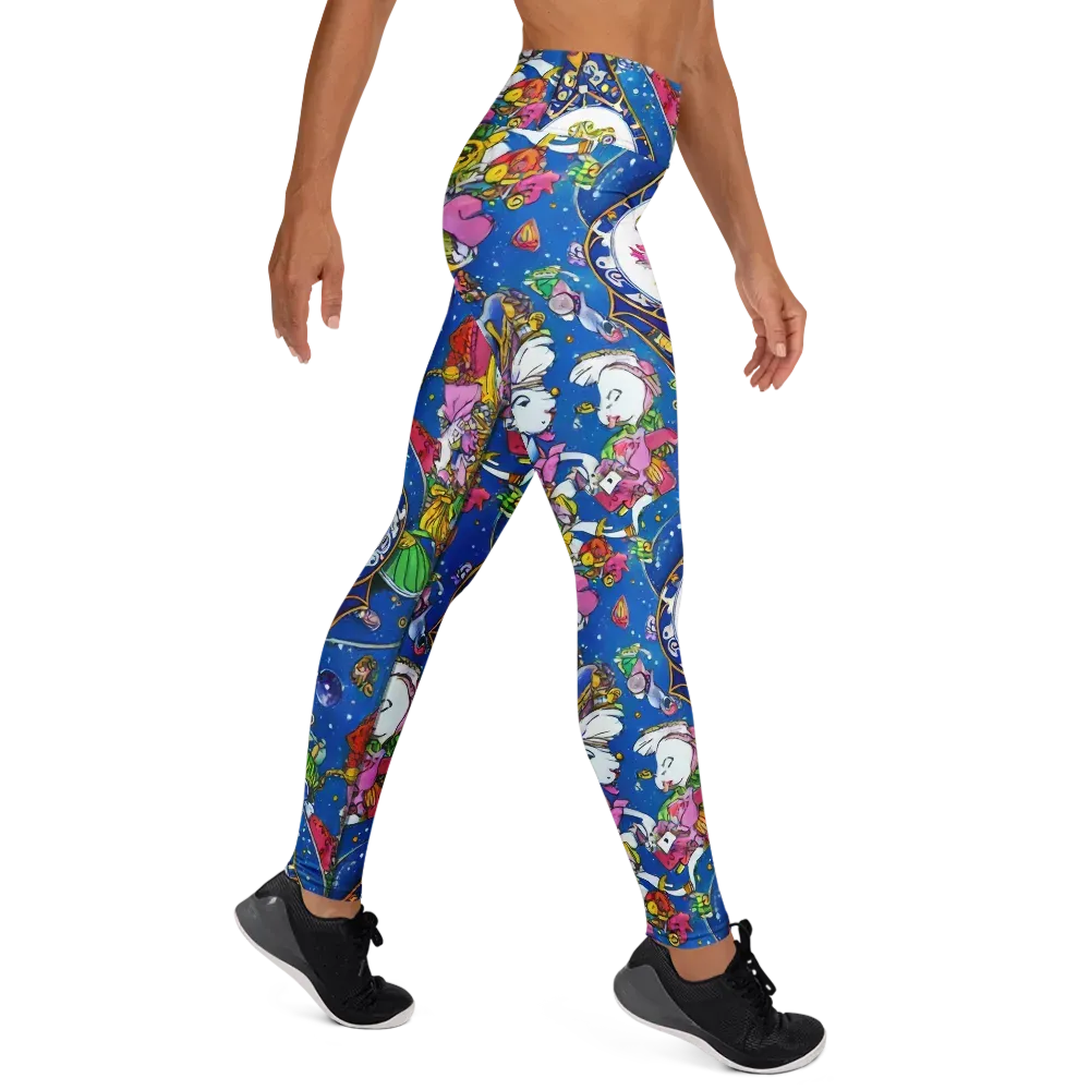 Galactic Masquerade on Yoga Leggings — Right