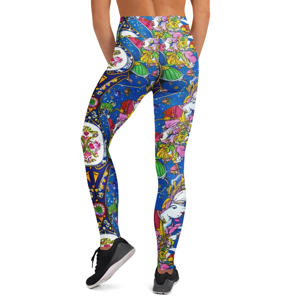 Galactic Masquerade on Yoga Leggings — Back