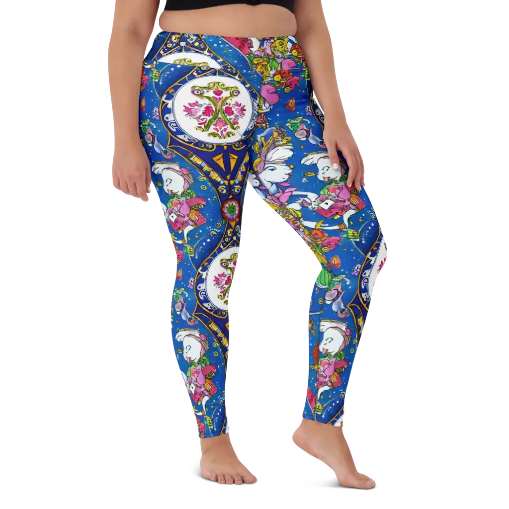 Galactic Masquerade on Yoga Leggings — Front