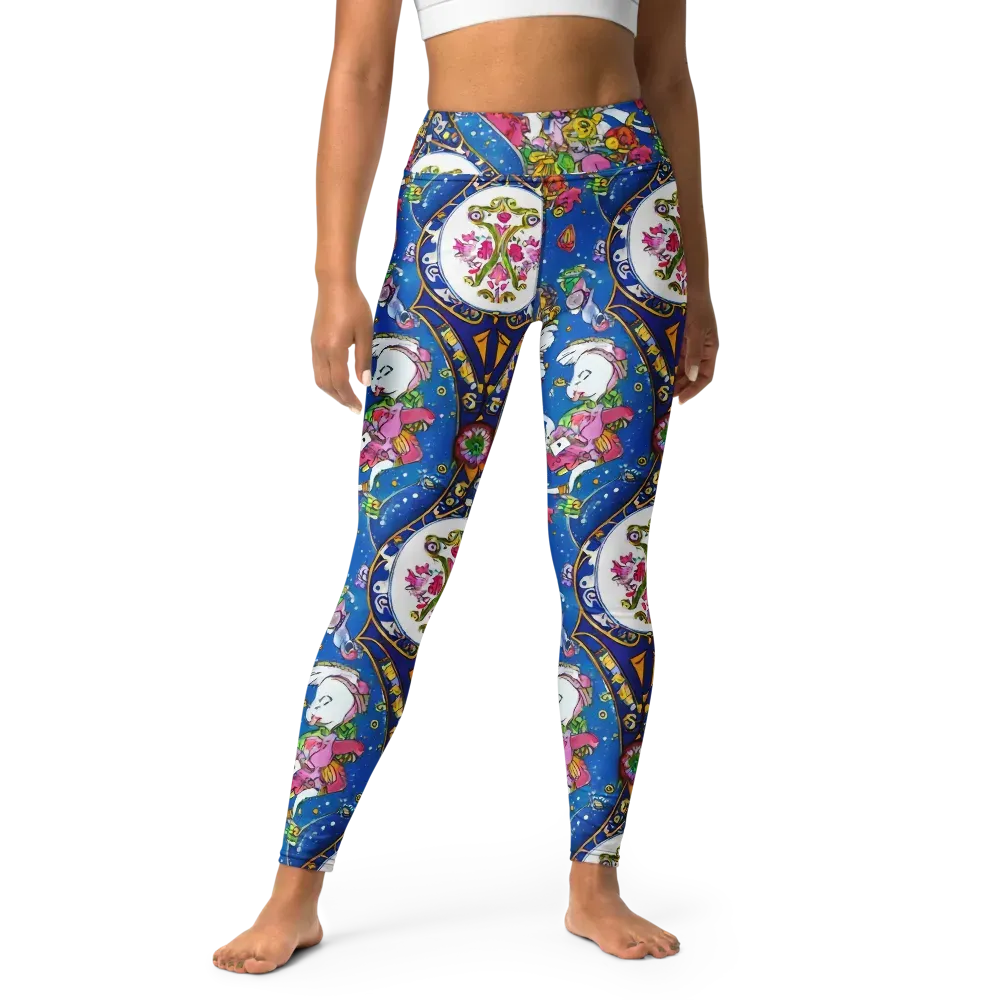 Galactic Masquerade on Yoga Leggings — Front