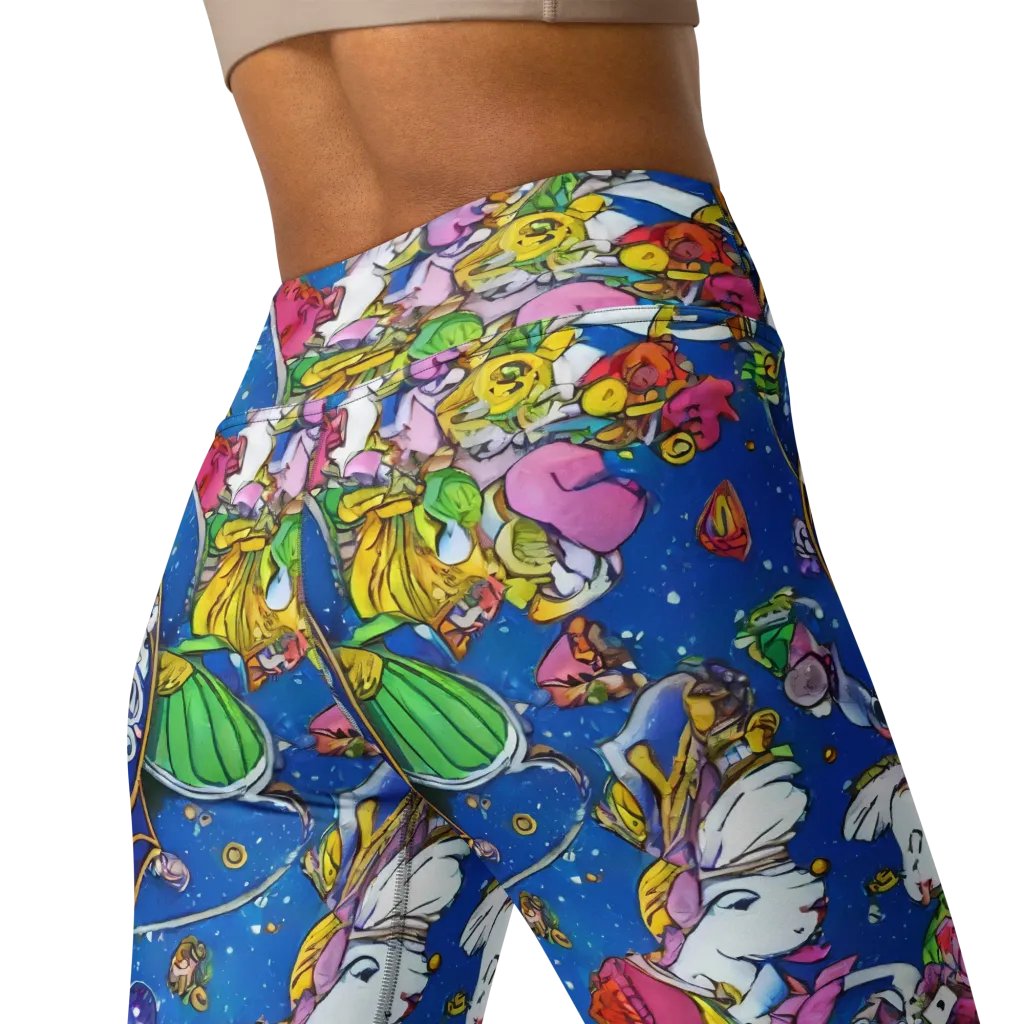Galactic Masquerade on Yoga Leggings — Back