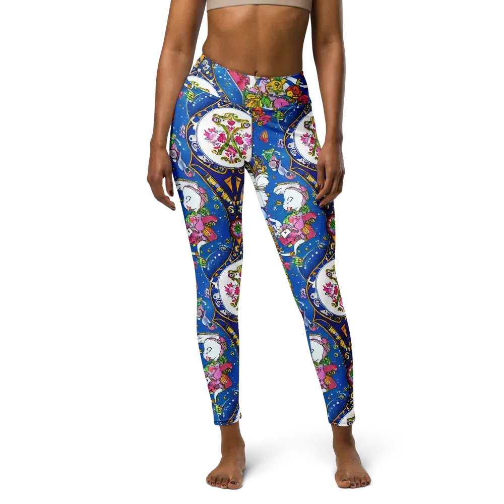 Galactic Masquerade on Yoga Leggings — Front
