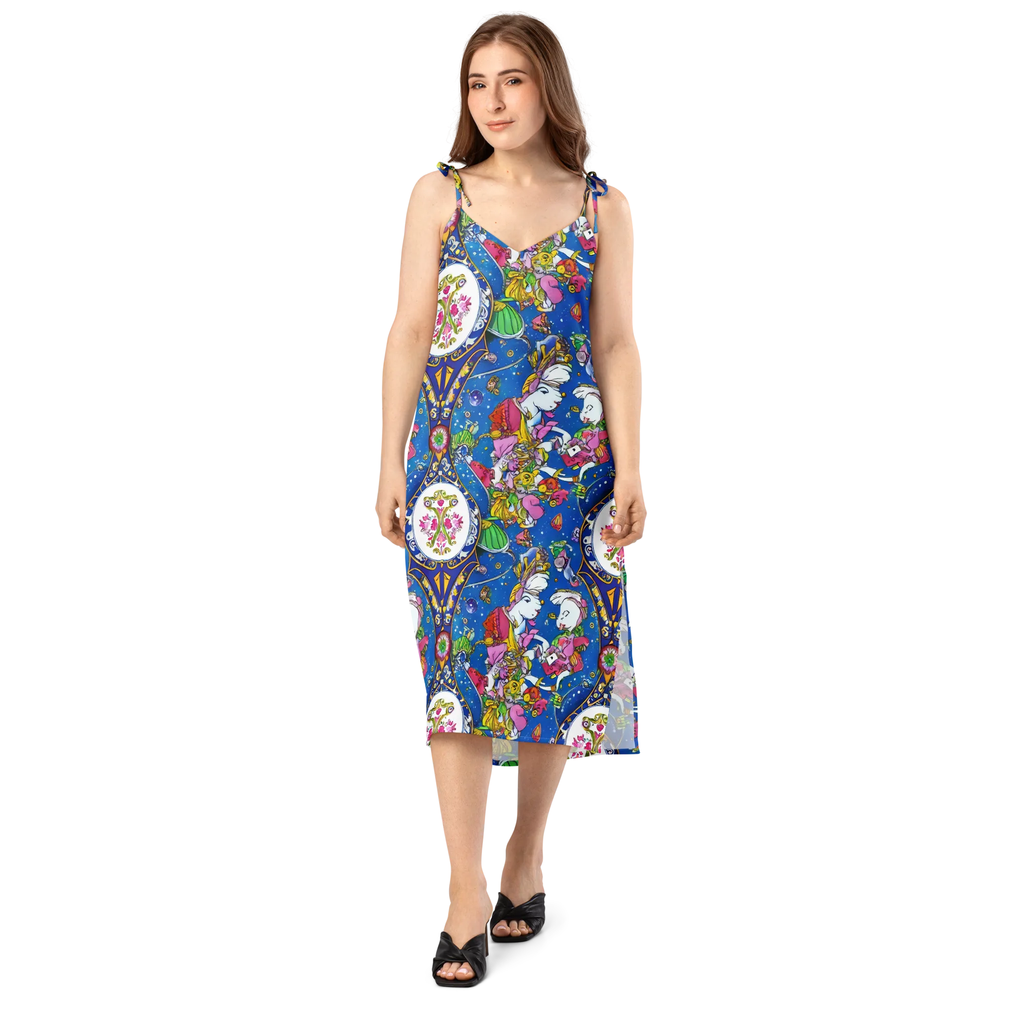 Galactic Masquerade on Slip Dress — Front