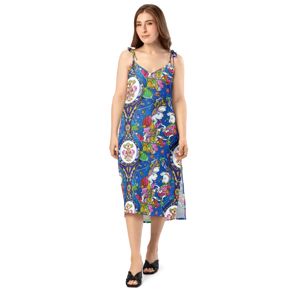 Galactic Masquerade on Slip Dress — Front