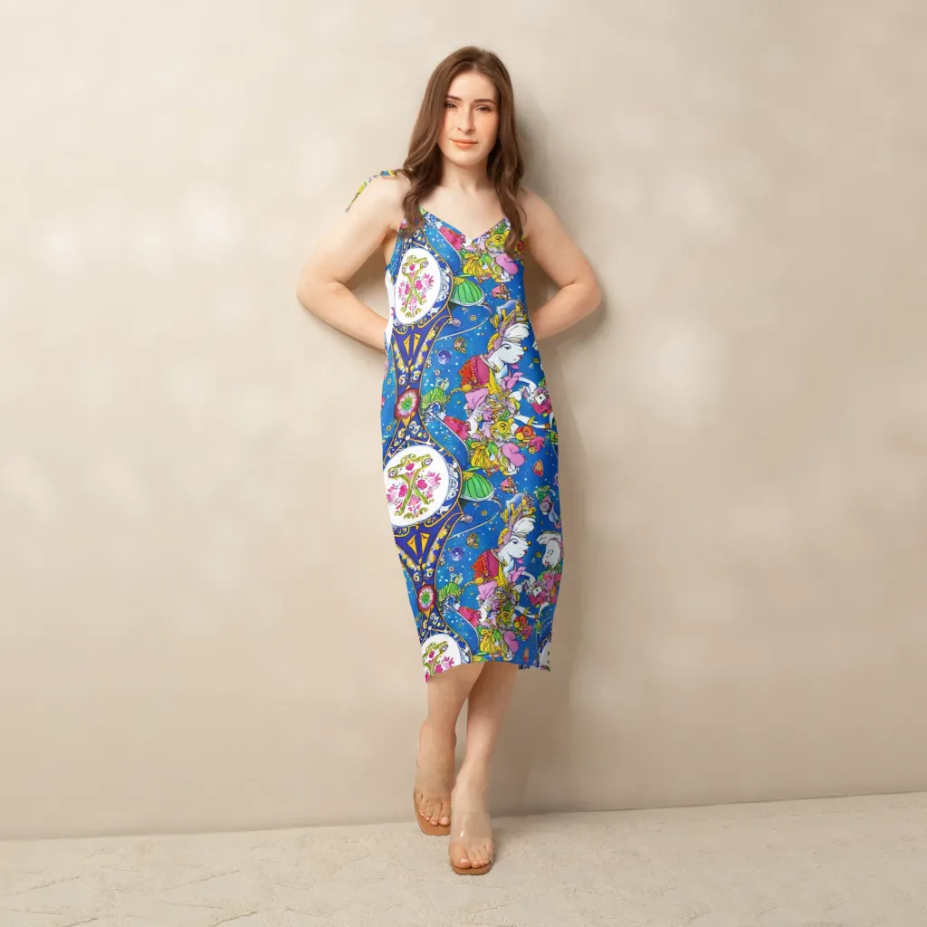 Galactic Masquerade on Slip Dress — Front