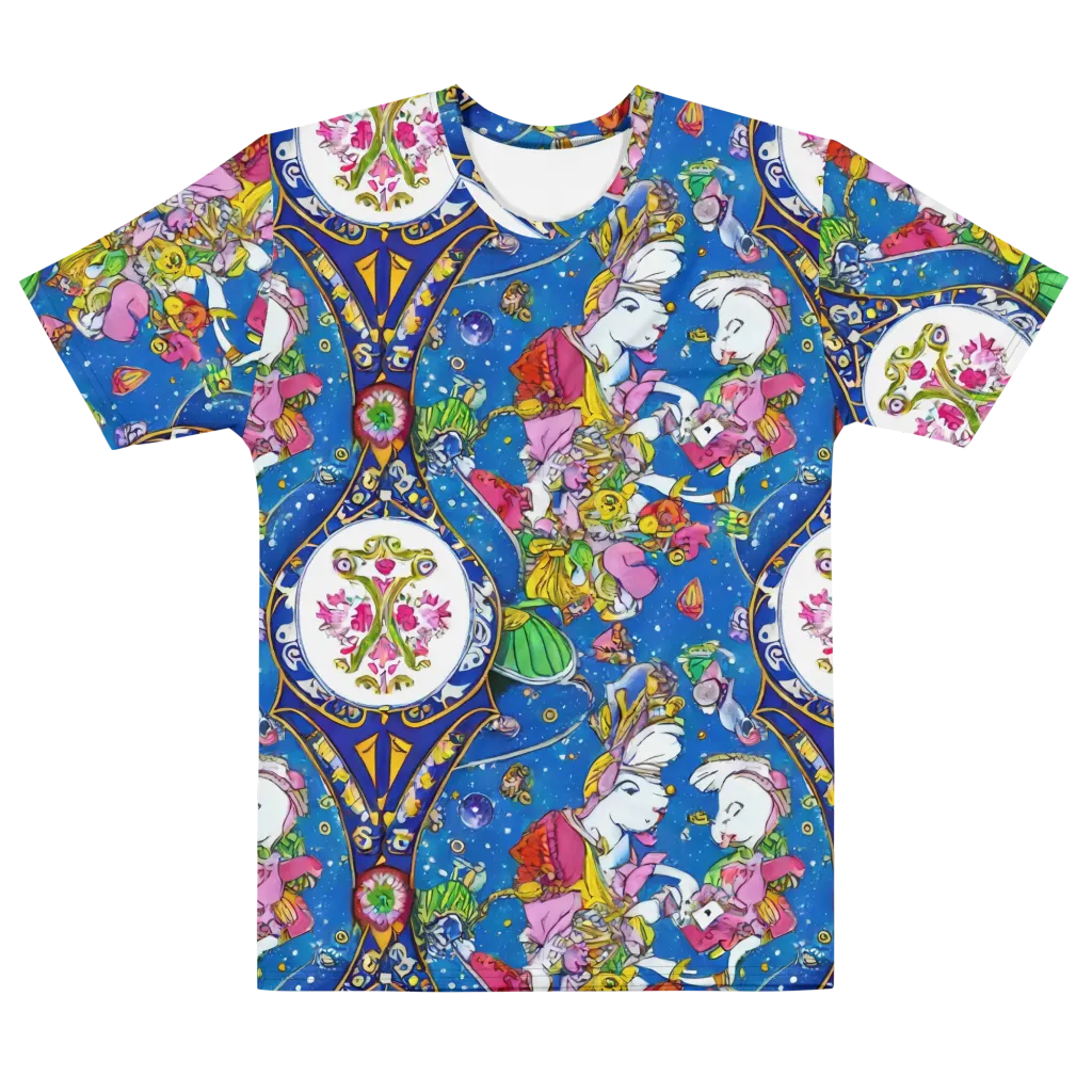 Galactic Masquerade on Men's Cotton Crew Neck T-Shirt — Front