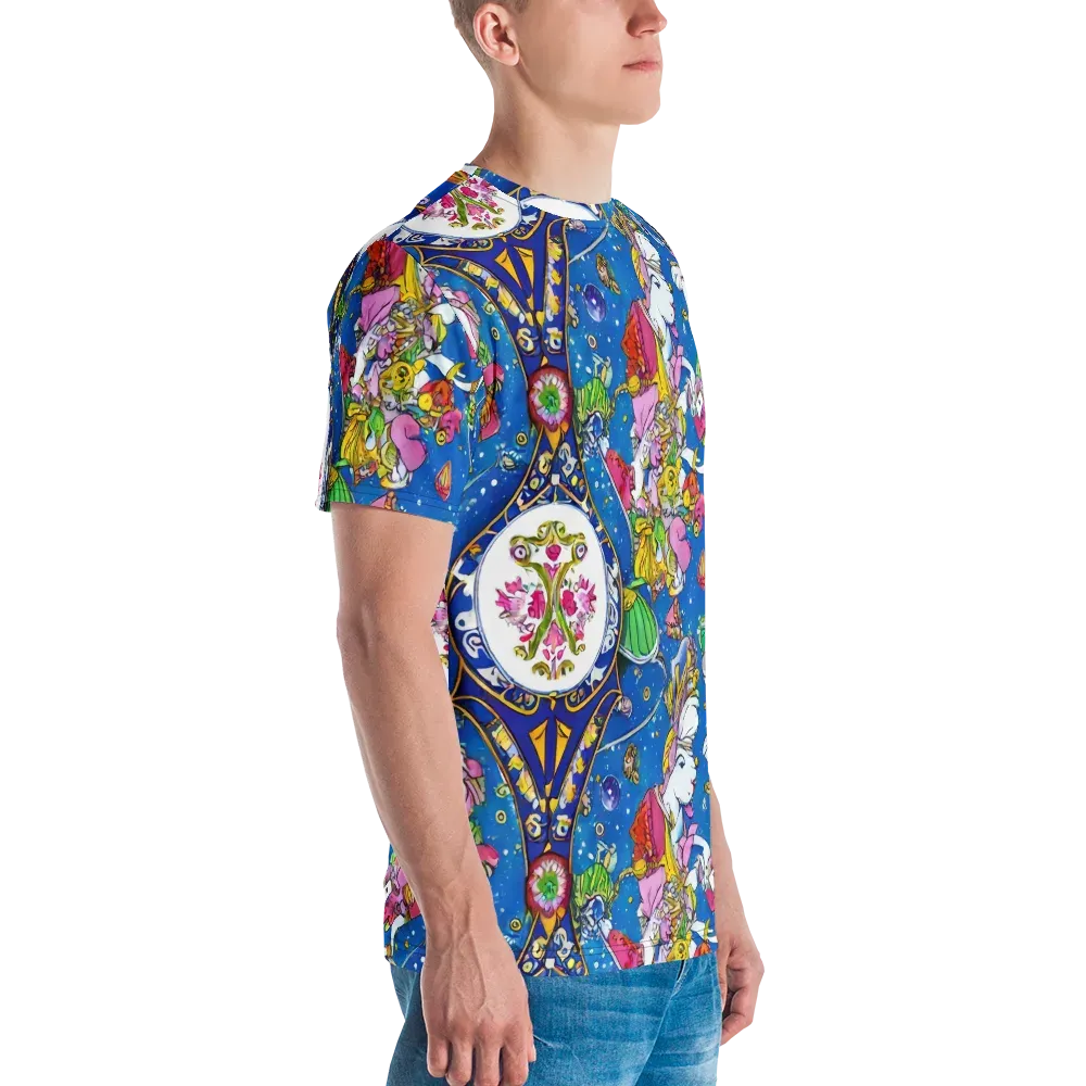 Galactic Masquerade on Men's Crew Neck T-Shirt — Right