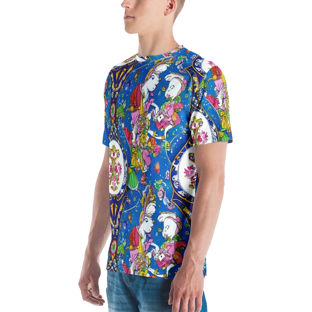 Galactic Masquerade on Men's Crew Neck T-Shirt — Left