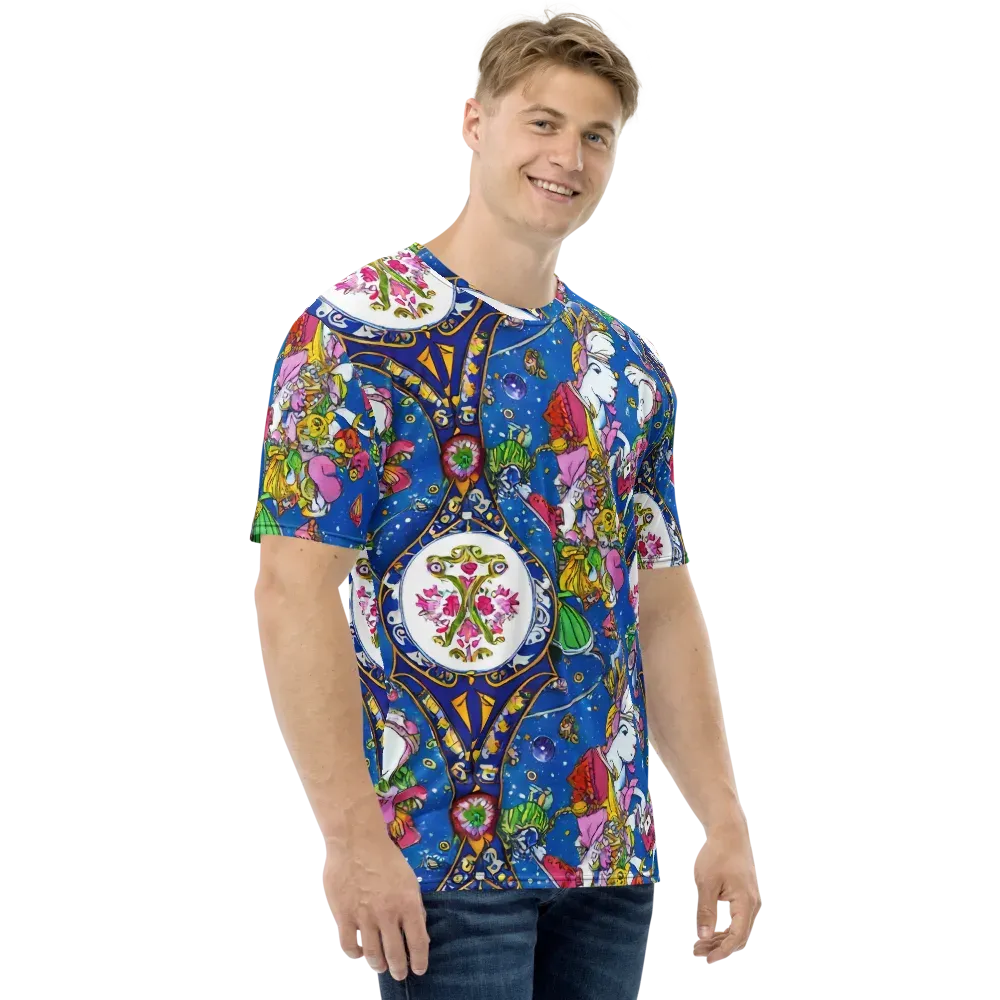 Galactic Masquerade on Men's Crew Neck T-Shirt — Right