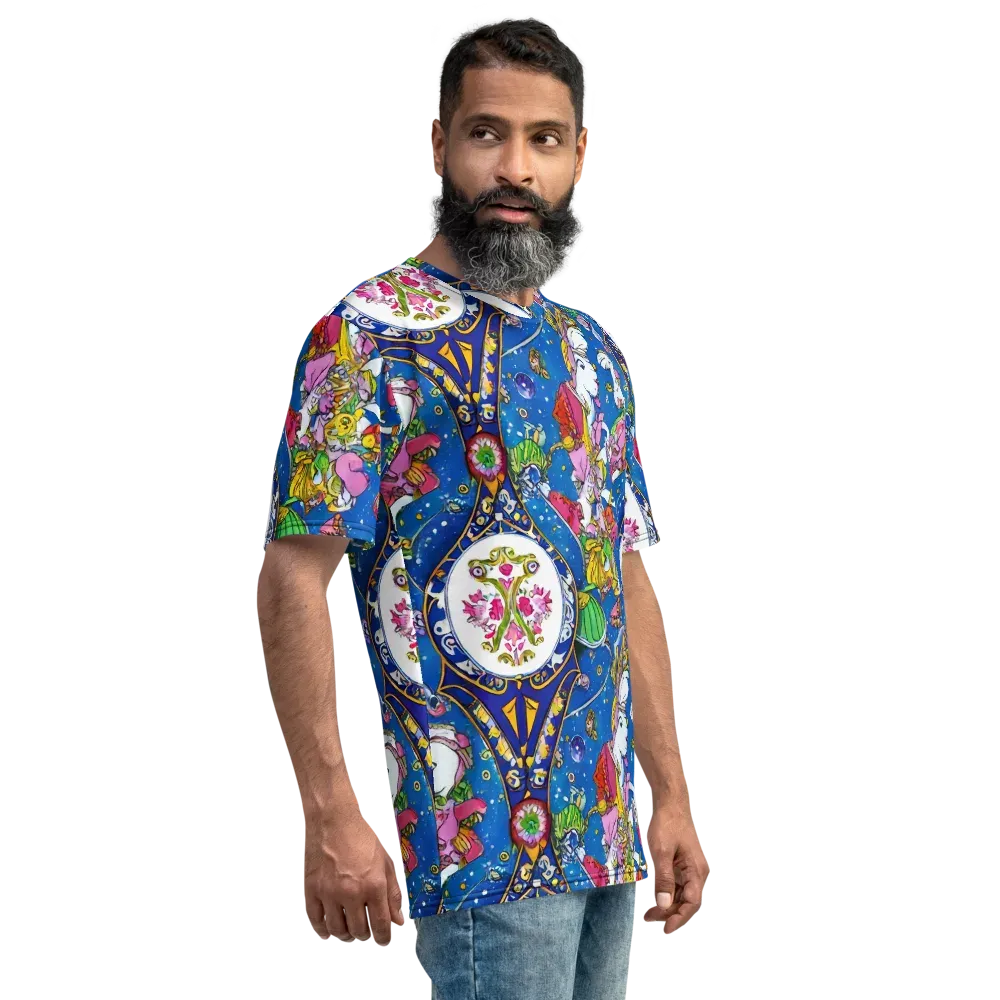 Galactic Masquerade on Men's Crew Neck T-Shirt — Right