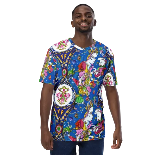 Galactic Masquerade on a Men's Crew Neck T-Shirt