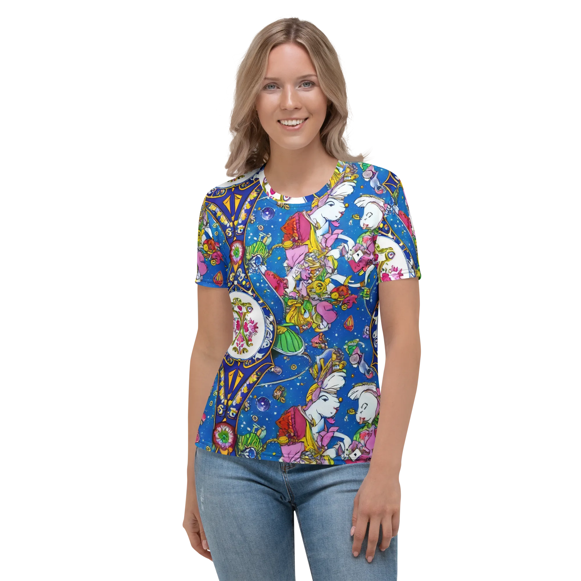 Galactic Masquerade on Women's Crew Neck T-Shirt — Front