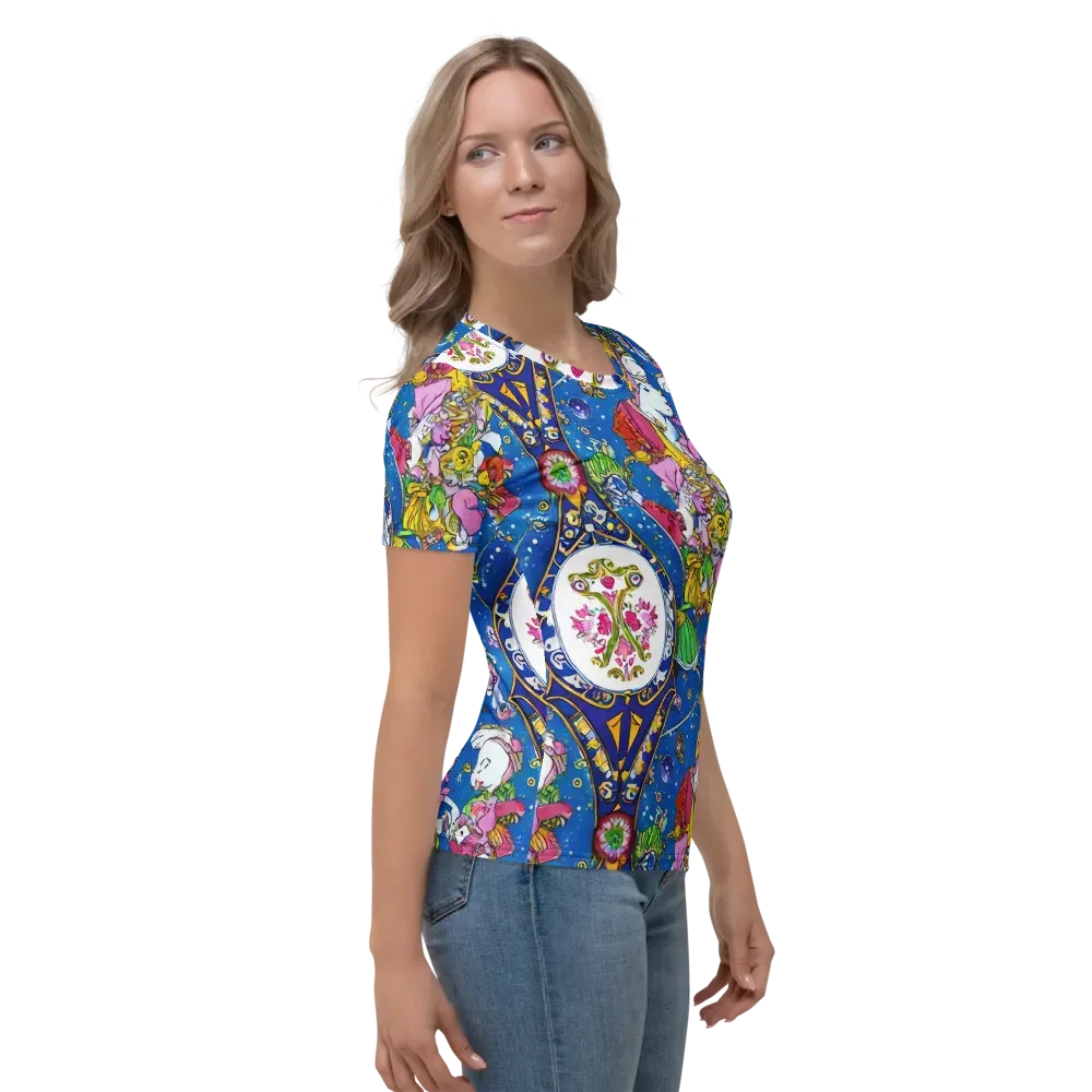 Galactic Masquerade on Women's Crew Neck T-Shirt — Right