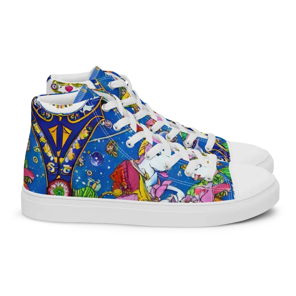 Galactic Masquerade on Women's High Top Canvas Shoes — Right