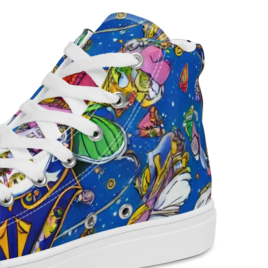 Galactic Masquerade on Women's High Top Canvas Shoes — Product details 2