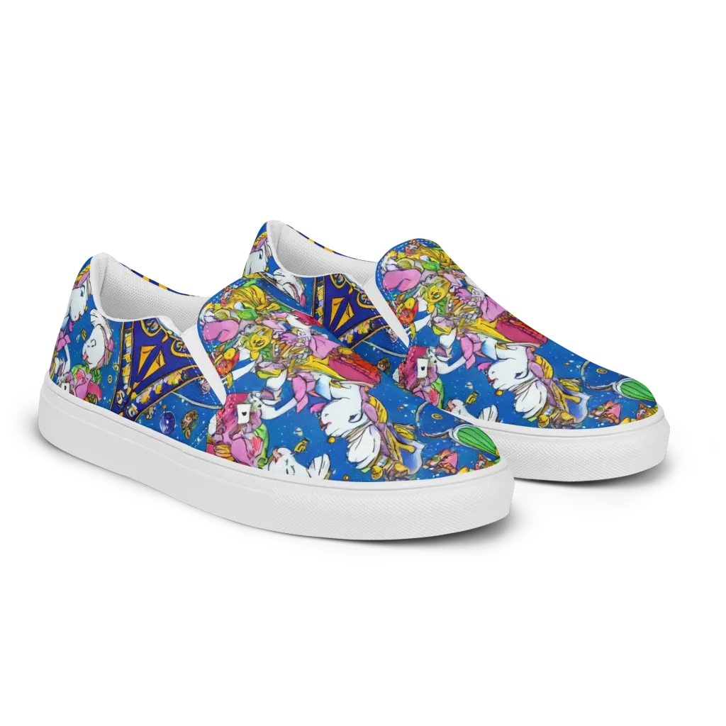 Galactic Masquerade on Men's Slip-On Canvas Shoes — Right Front