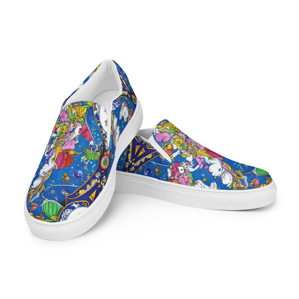 Galactic Masquerade on Men's Slip-On Canvas Shoes — Left Front