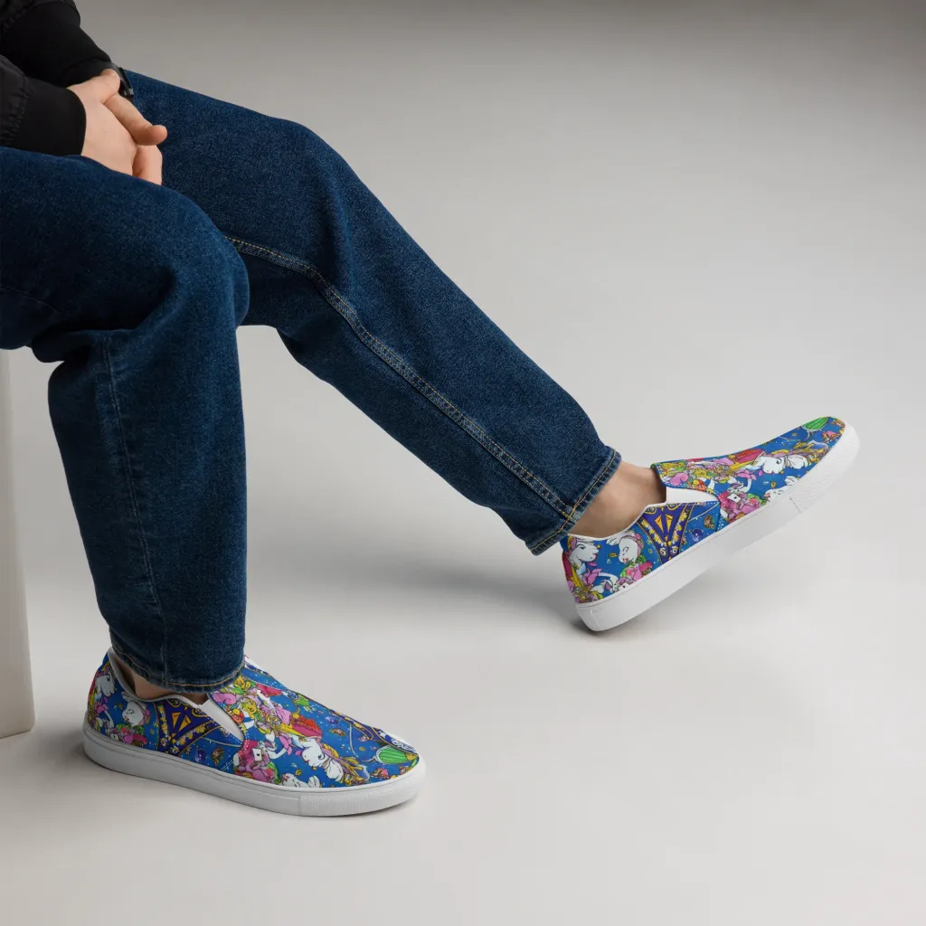 Galactic Masquerade on Men's Slip-On Canvas Shoes — Right
