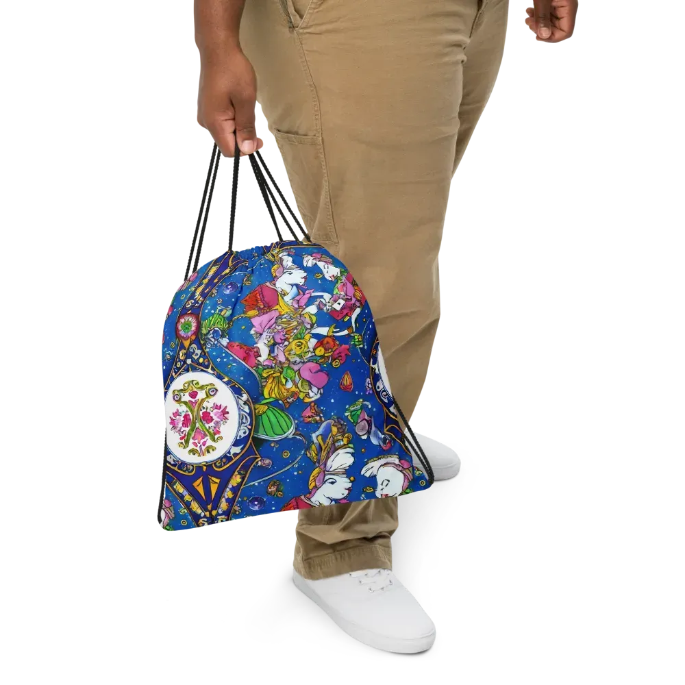 Galactic Masquerade on Drawstring Bag — Front