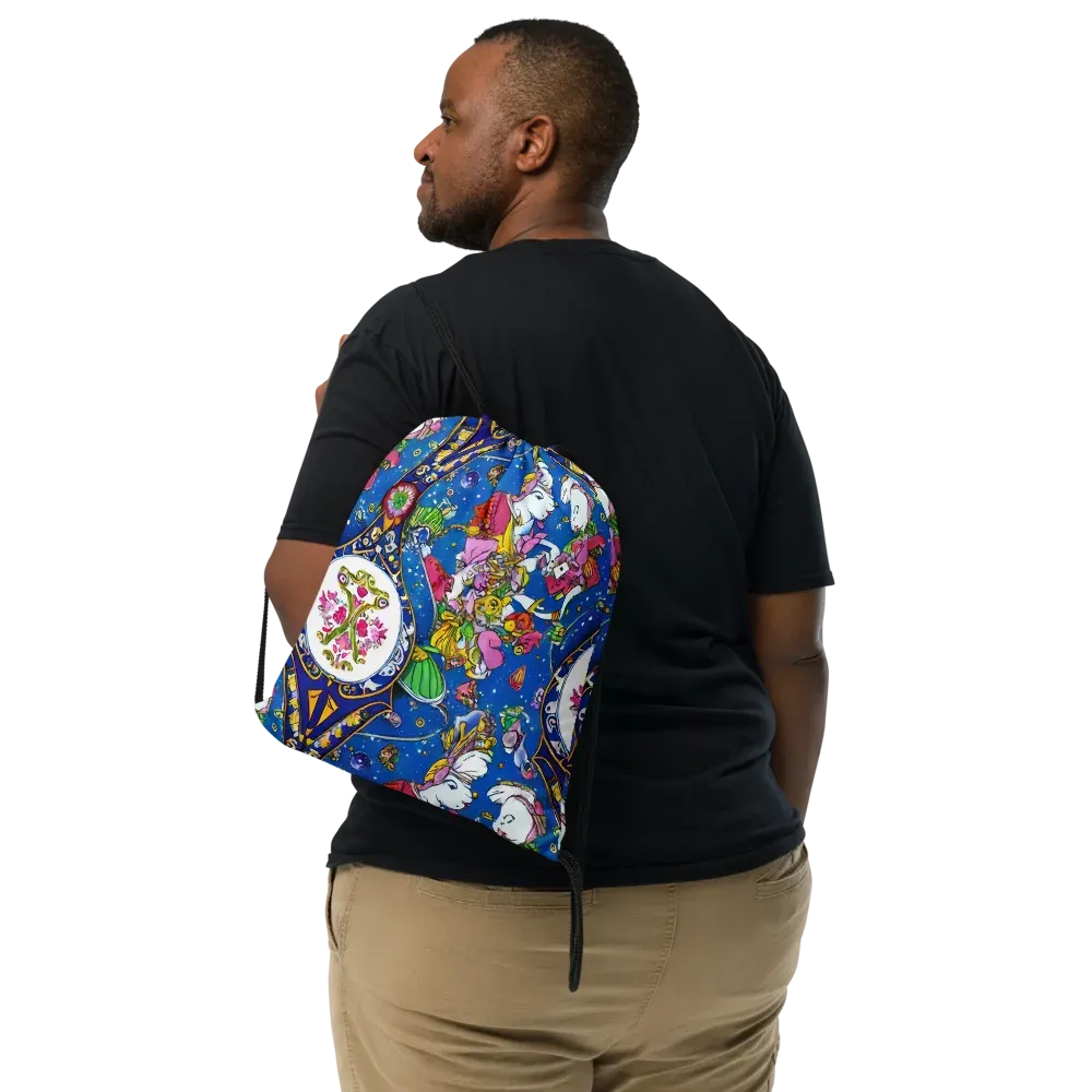 Galactic Masquerade on Drawstring Bag — Front