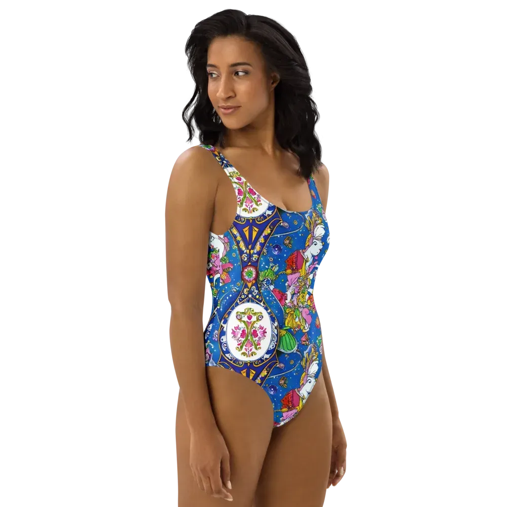 Galactic Masquerade on One-Piece Swimsuit — Right