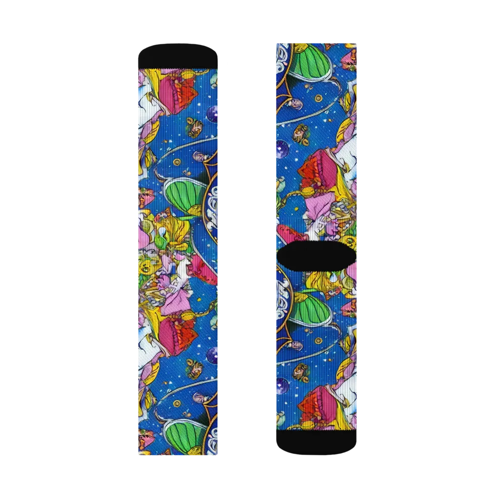 Galactic Masquerade on Socks — Left Sock