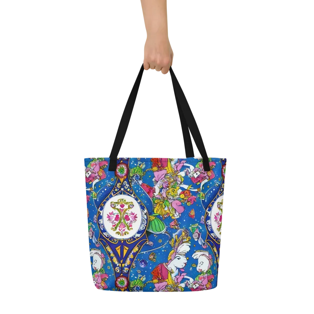 Galactic Masquerade on Large Tote Bag W/ Pocket — Front