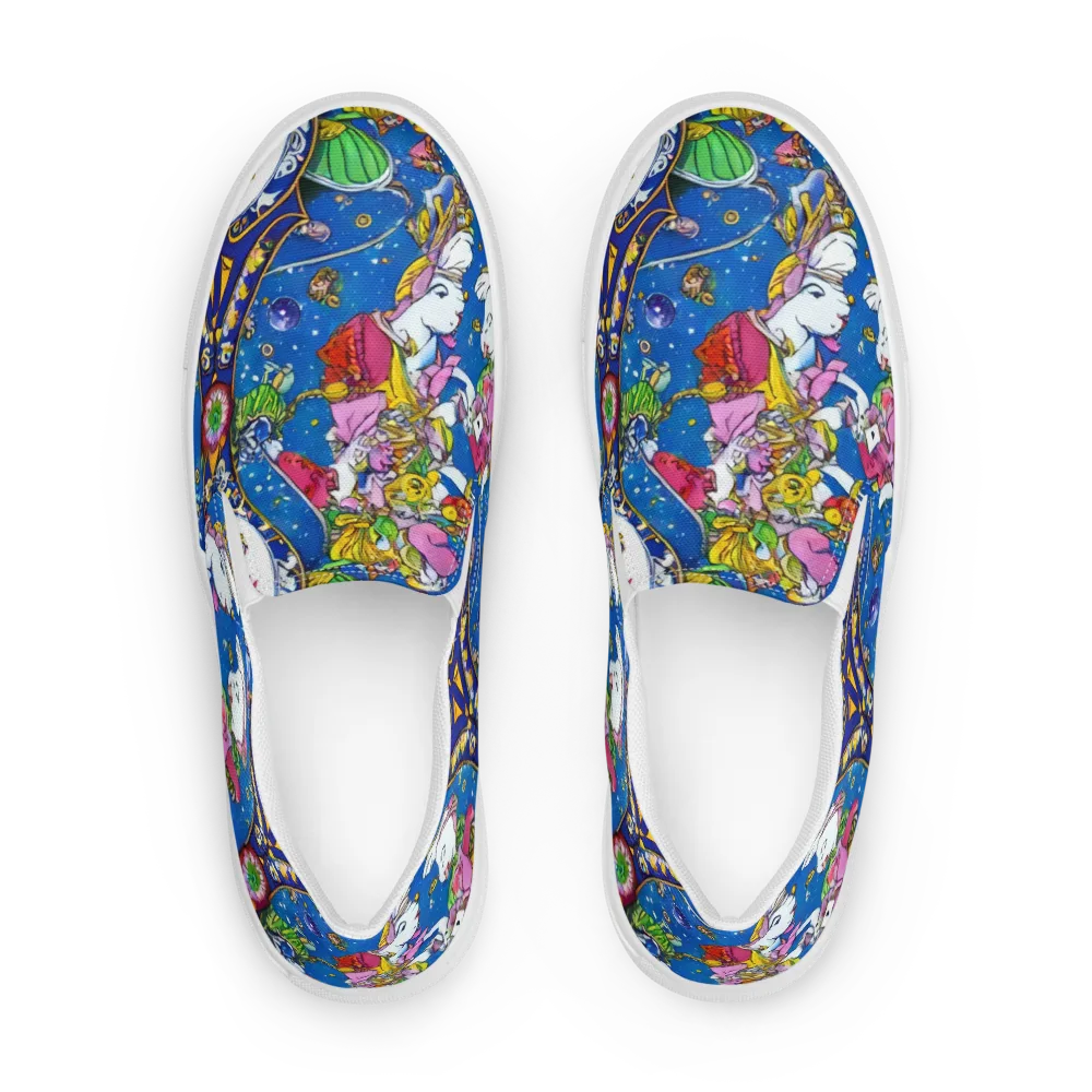 Galactic Masquerade on Women's Slip-On Canvas Shoes — Front