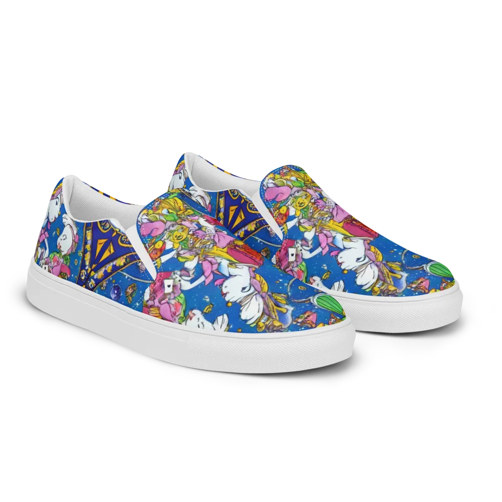 Galactic Masquerade on Women's Slip-On Canvas Shoes — Right Front