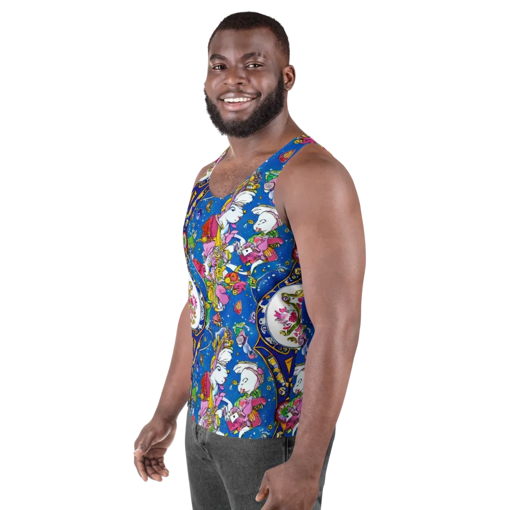 Galactic Masquerade on Men's Tank Top — Left Front