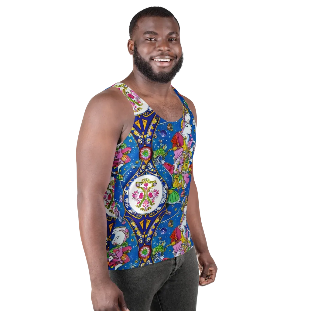 Galactic Masquerade on Men's Tank Top — Right Front
