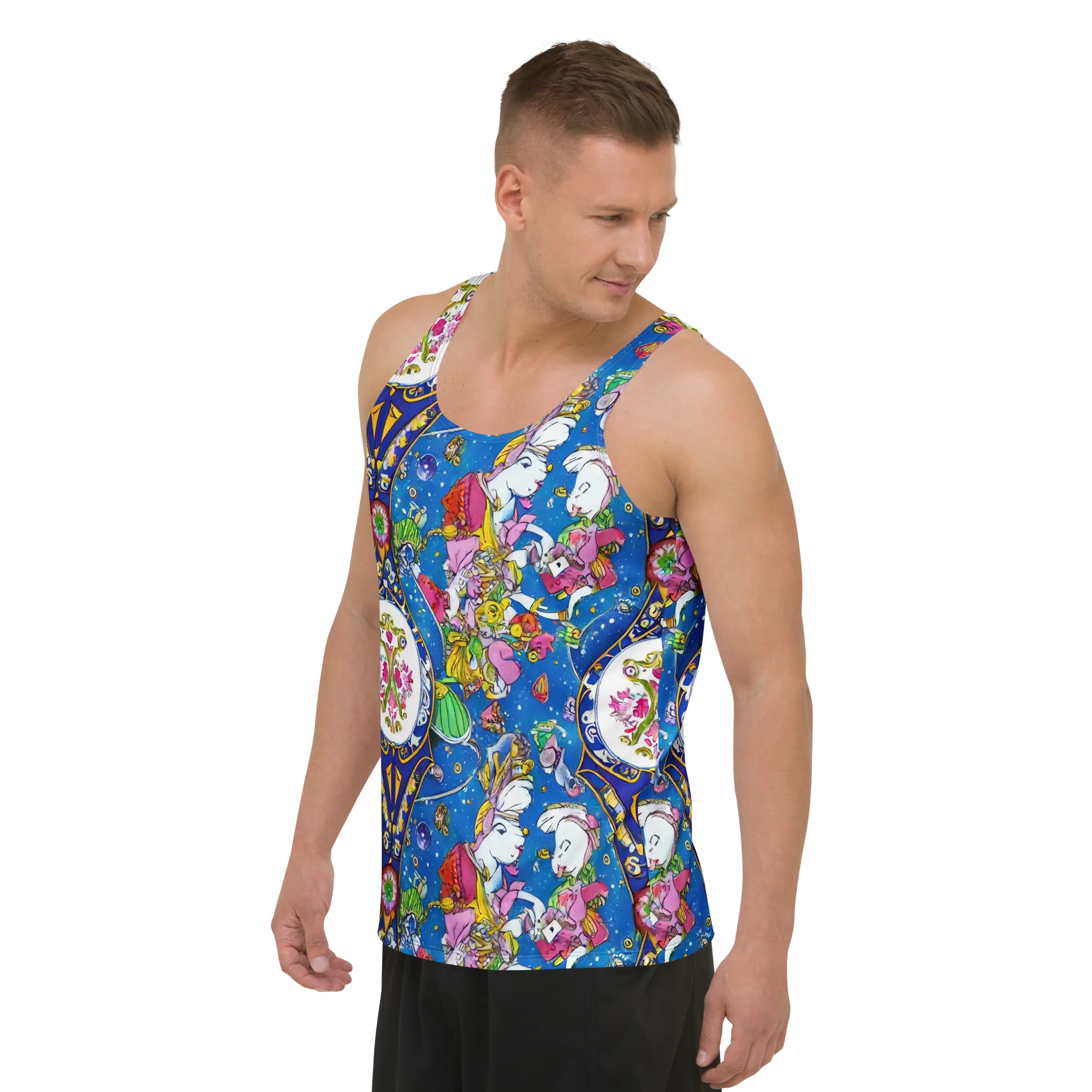 Galactic Masquerade on Men's Tank Top — Left Front