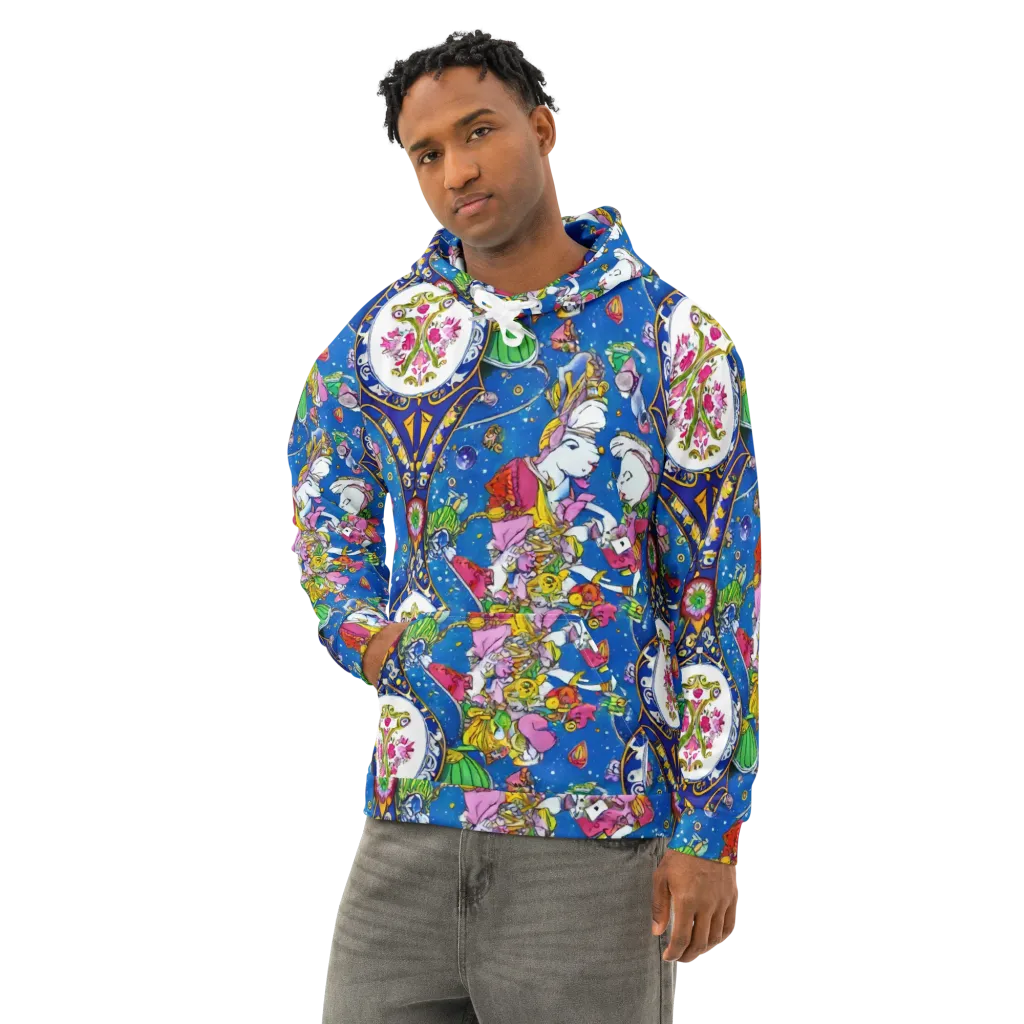 Galactic Masquerade on Cotton Hoodie — Left Front