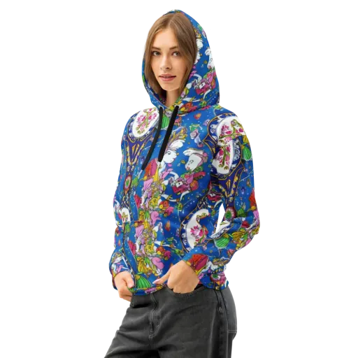 Galactic Masquerade on a Cotton Hoodie