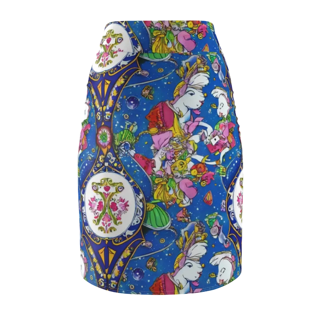 Galactic Masquerade on Pencil Skirt — Back