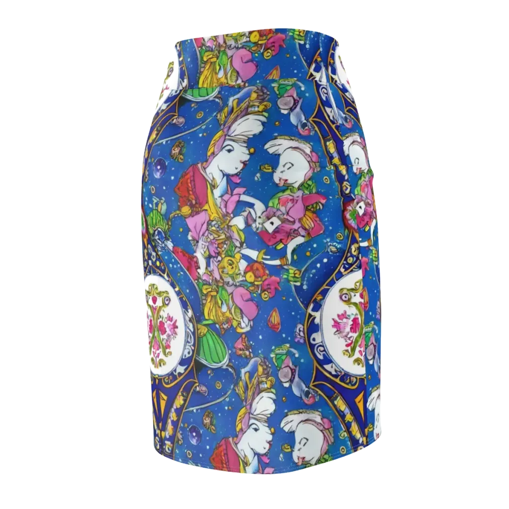 Galactic Masquerade on Pencil Skirt — Back Side