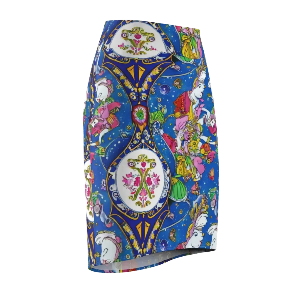 Galactic Masquerade on Pencil Skirt — Front Side