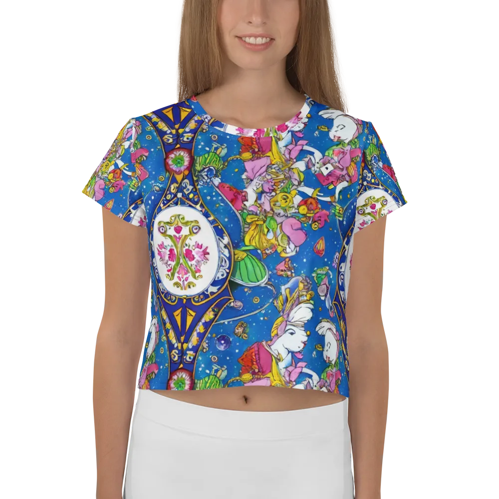 Galactic Masquerade on Crop Tee — Front