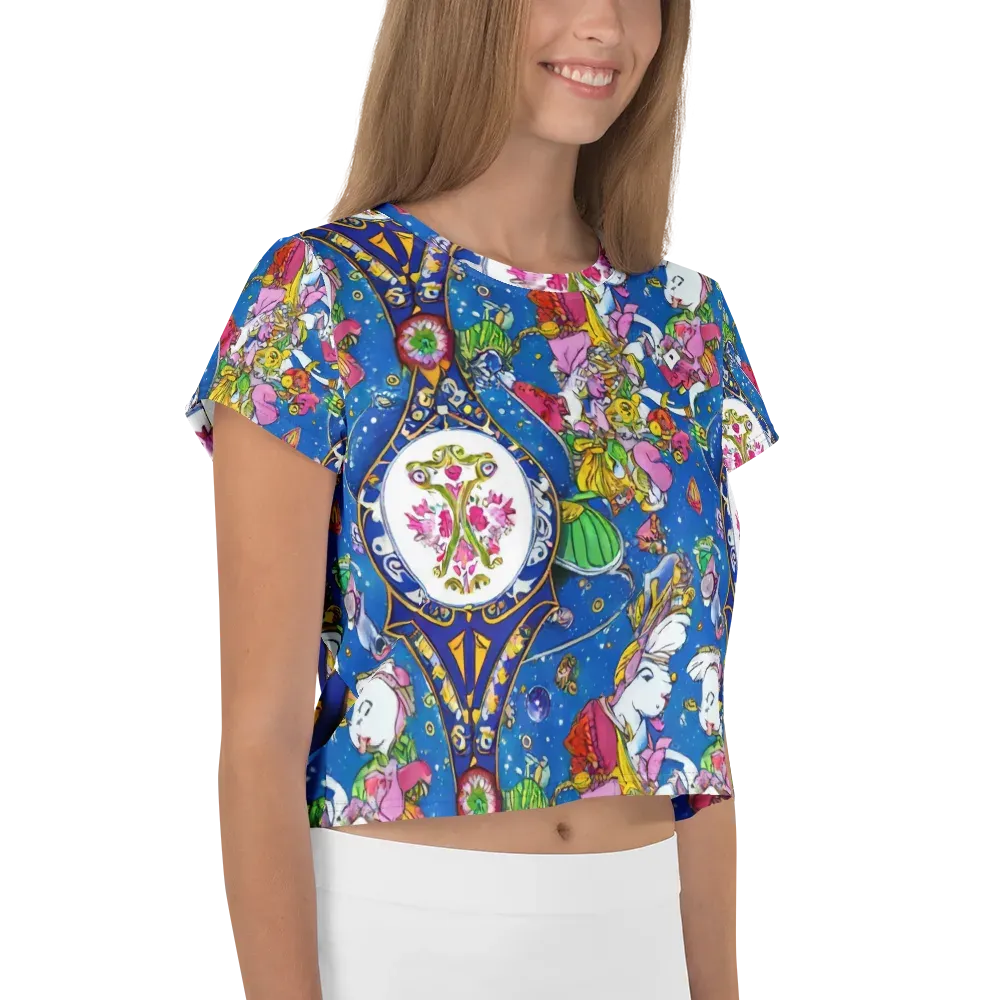 Galactic Masquerade on Crop Tee — Right