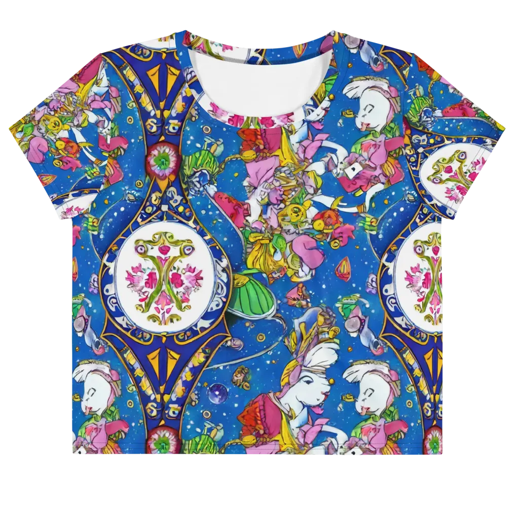 Galactic Masquerade on Crop Tee — Front