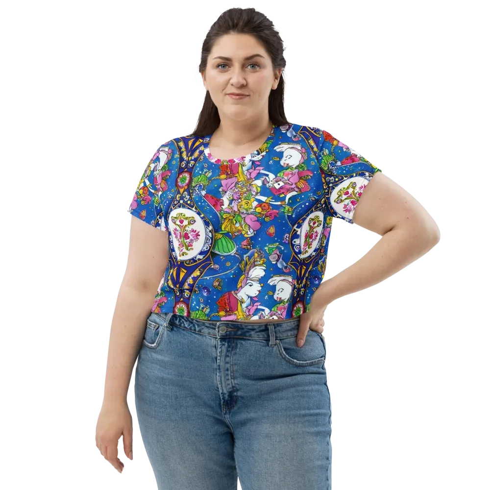 Galactic Masquerade on Crop Tee — Front