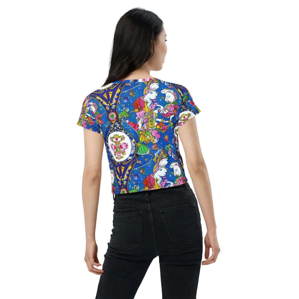 Galactic Masquerade on Crop Tee — Back