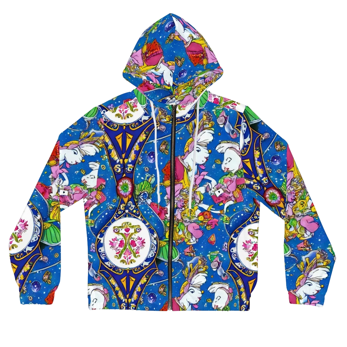 Galactic Masquerade on Women's Full-Zip Hoodie — Front