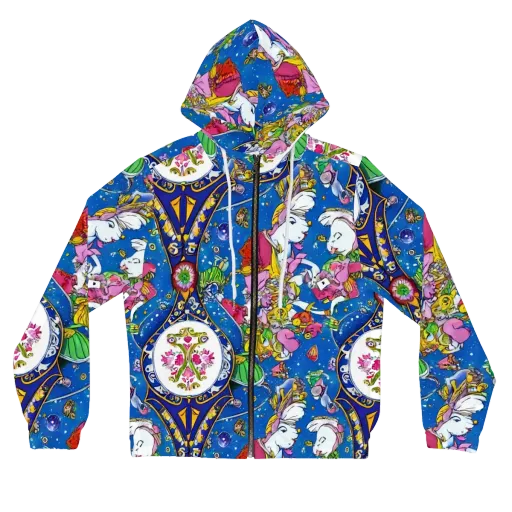 Galactic Masquerade on a Women's Full-Zip Hoodie