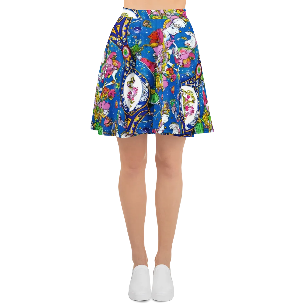 Galactic Masquerade on Skater Skirt — Front