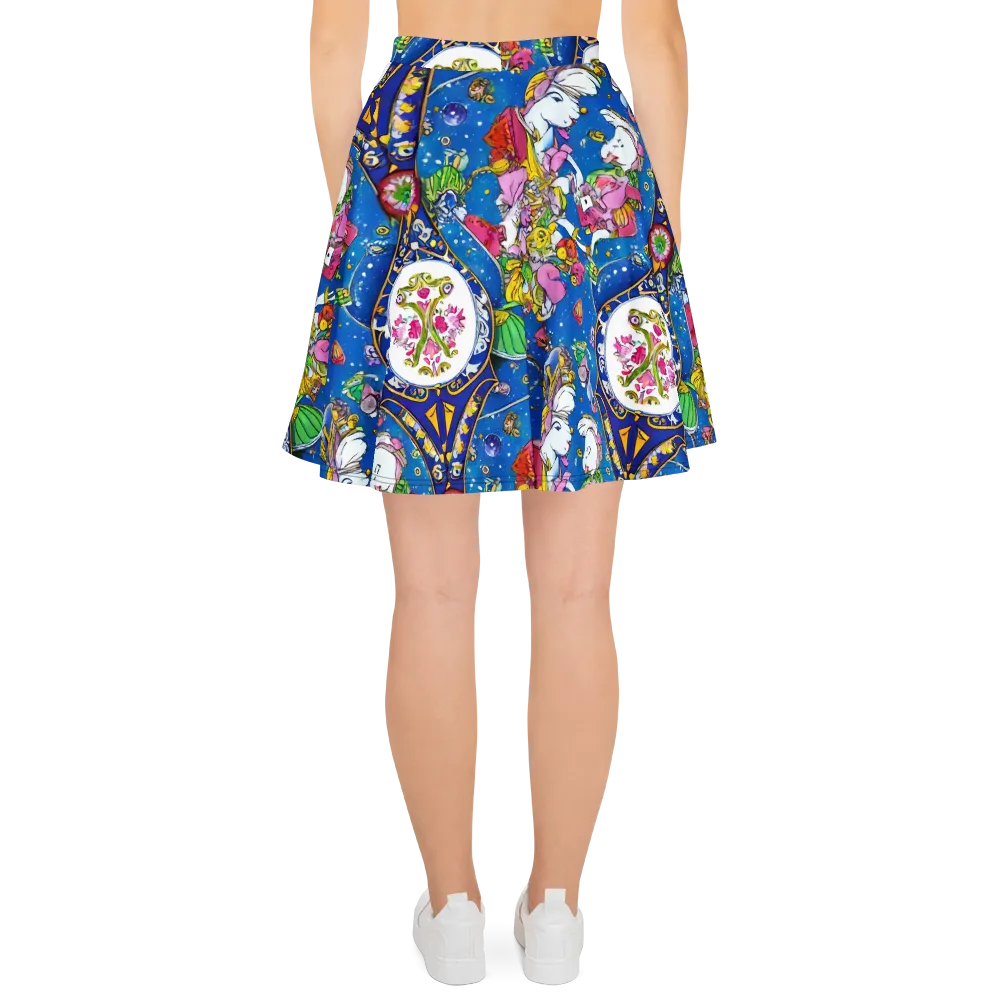 Galactic Masquerade on Skater Skirt — Back