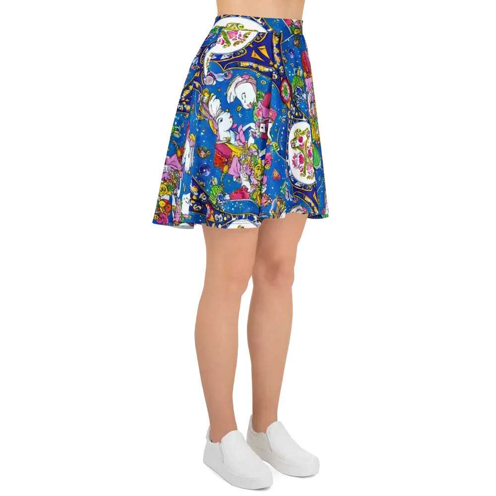 Galactic Masquerade on Skater Skirt — Right