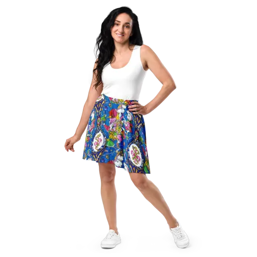 Galactic Masquerade on a Skater Skirt