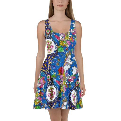 Galactic Masquerade on a Skater Dress